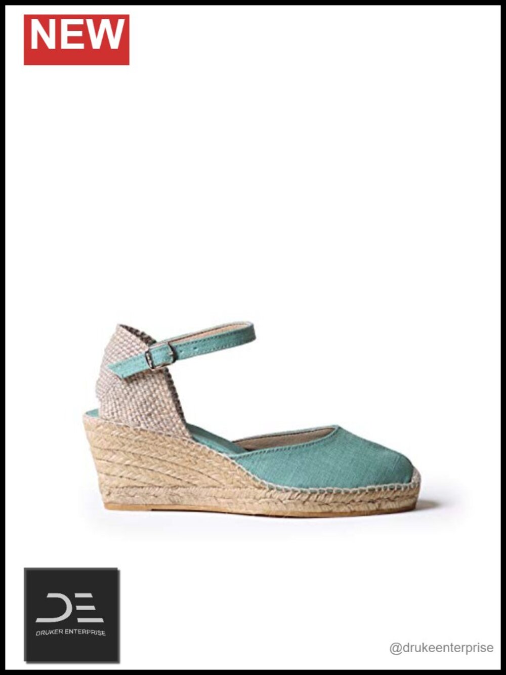 Handmade Espadrille Wedge Sandals Natural Linen Jute Ankle Strap Cushioned